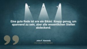 Zitat, John F. Kennedy, Rede schreiben